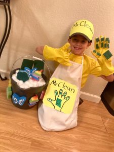 iLEAD Antelope Valley learner in cleaning outfit