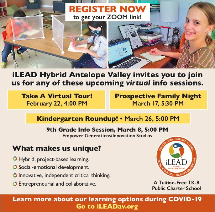 iLEAD Antelope Valley virtual info sessions