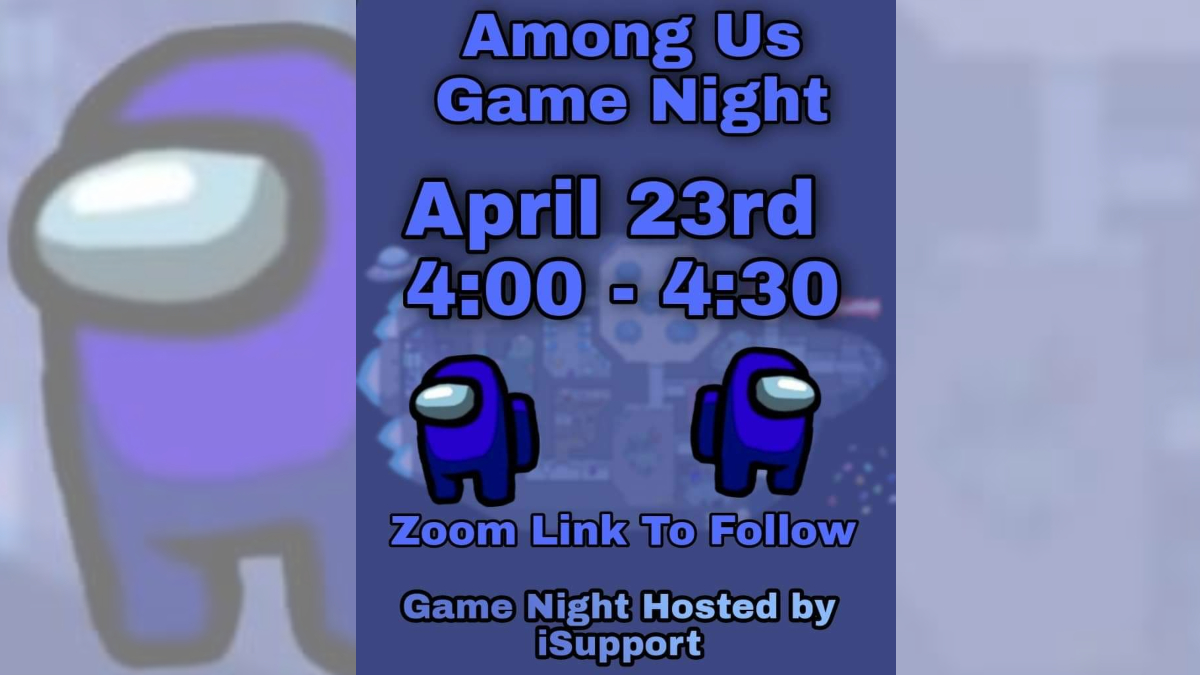 Among Us Game Night April 23, 2021 flyer