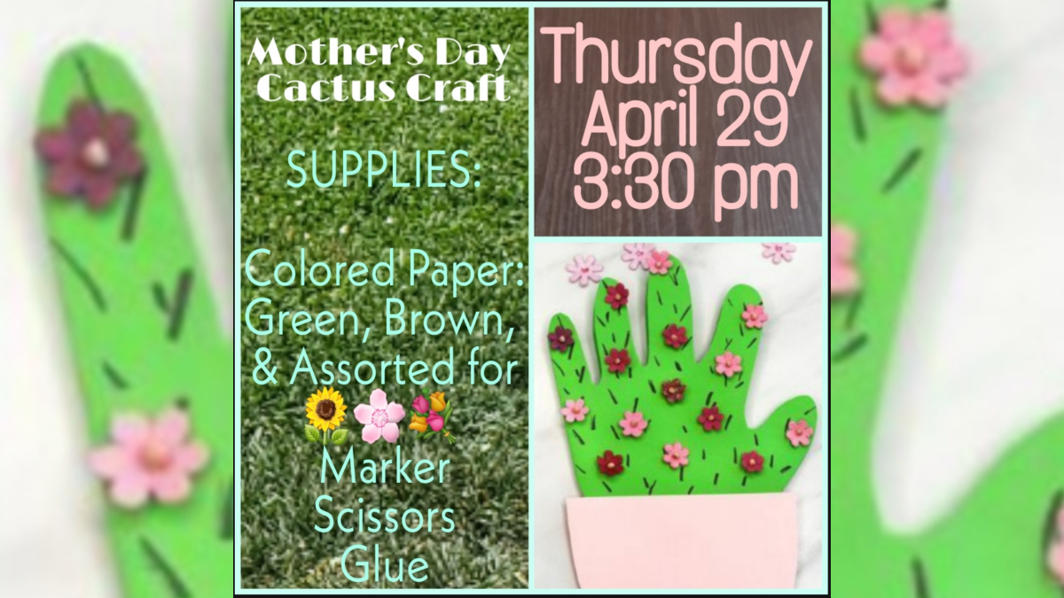 Mother's Day Craft Day flyer iLEAD Antelope Valley