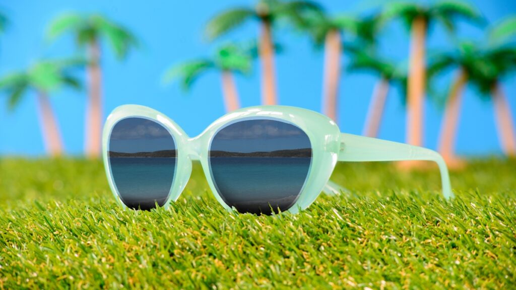 sunglasses grass