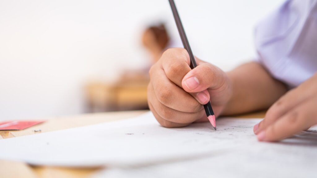 student testing pencil