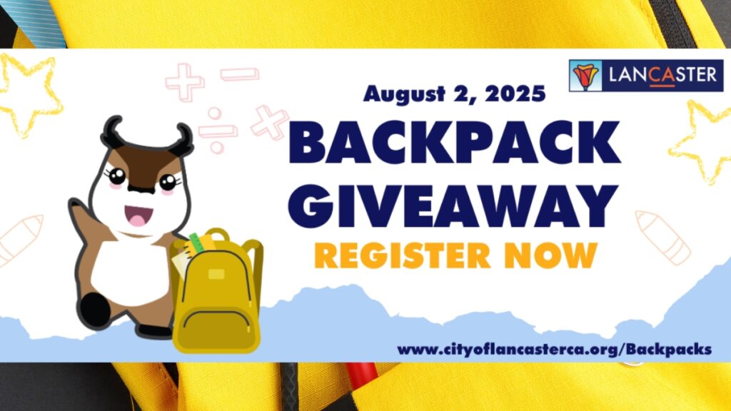 City of Lancaster Backpack Giveaway 2025